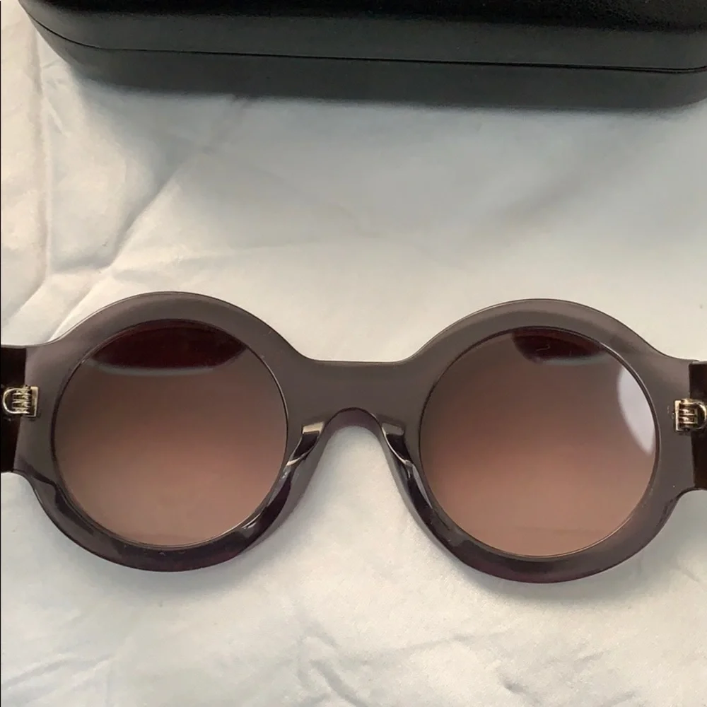 NWT ETRO Grey/Havana sunglasses w/case